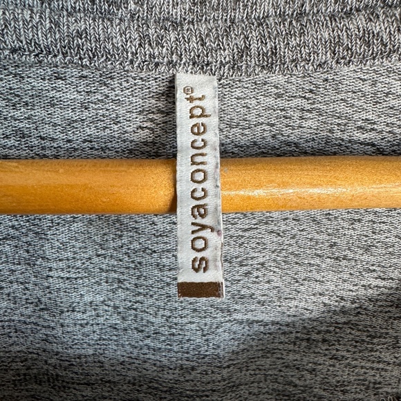 Soyaconcept Women's Short Sleeve T-Shirt Lightweight High/Low Marled Gray‎ M - Picture 3 of 11